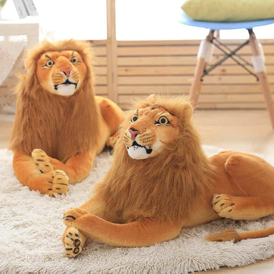 Incroyable Peluche Lion Couché