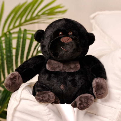 Peluche Chimpanzé Noir Assis Canapé