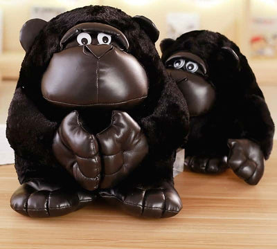 Gros Gorille Noir Mignon Câlins