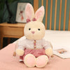 Peluche Lapin Assis Rose