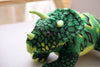 Corne peluche triceratops bebe vert